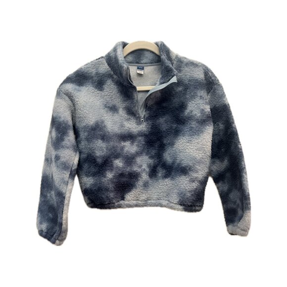 Sherpa Cropped Pullover Jacket Girls Large NWT - Picture 1 of 6